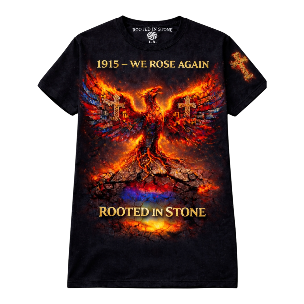 1915 PHOENIX RISING TSHIRT - BLACK