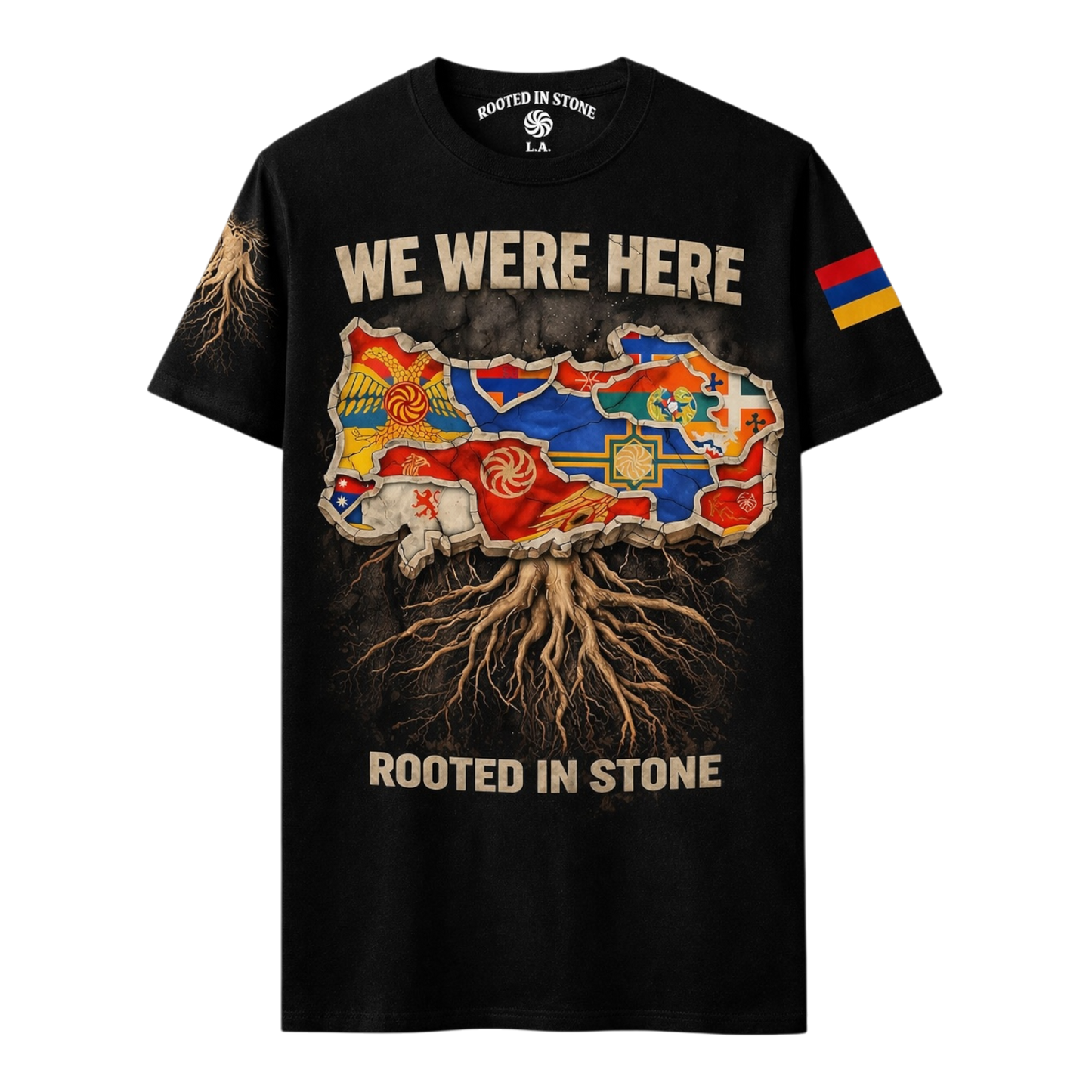 WE WERE HERE TSHIRT -BLACK